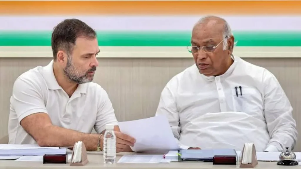 Rahul Gandhi and Mallikarjan Kharge