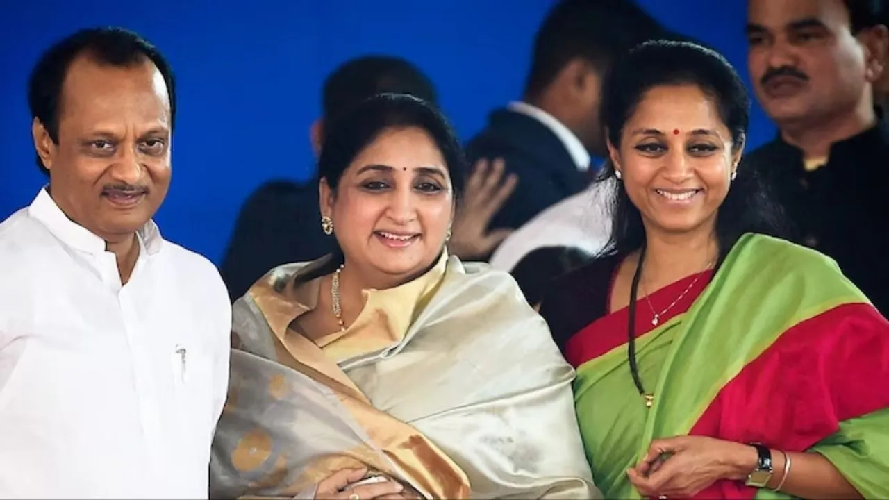 Ajit Pawar, Sunetra Pawar and Supriya Sule, Lok Sabha Election