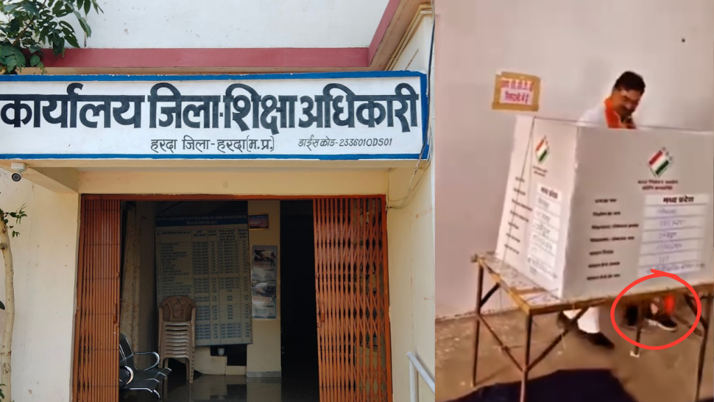 Former minister Kamal Patel had voted at the polling booth built in Polytechnic College, taking his minor grandson along with him.