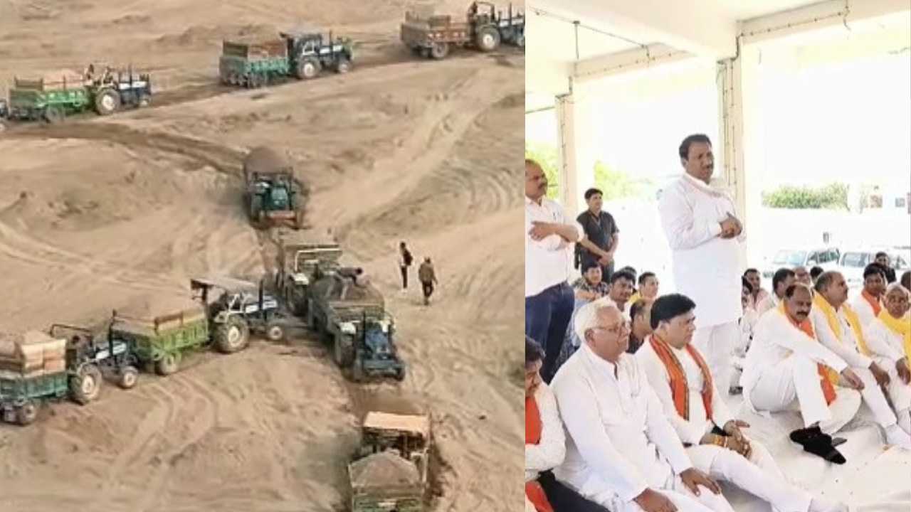 Agriculture Minister Adal Singh Kansana's video regarding illegal excavation of sand from Chambal river is going viral.