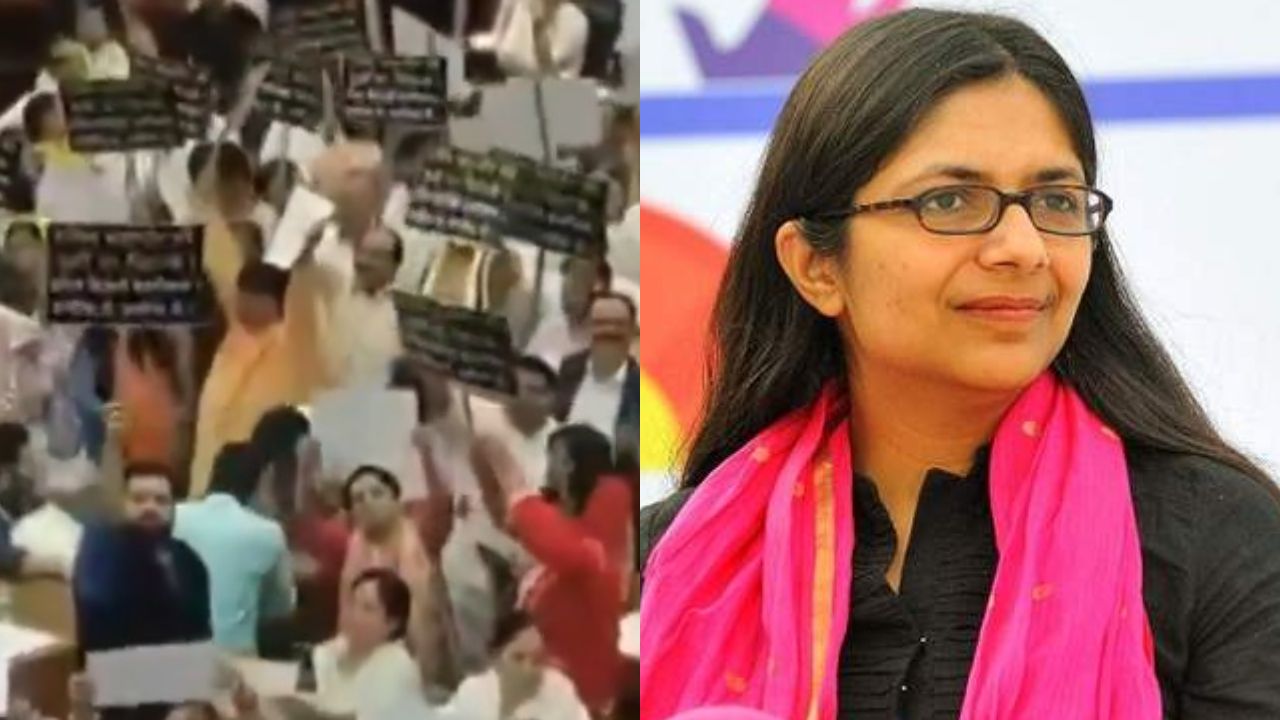 Swati Maliwal से कथित मारपीट को लेकर MCD सदन में हंगामा, BJP पार्षदों ने सीएम केजरीवाल के खिलाफ लगाए नारे