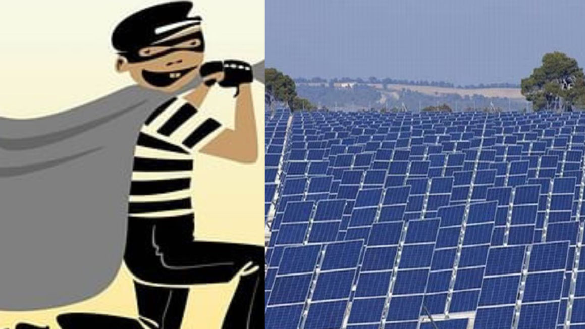 An incident of theft has taken place in a solar plant located in Rewa district.