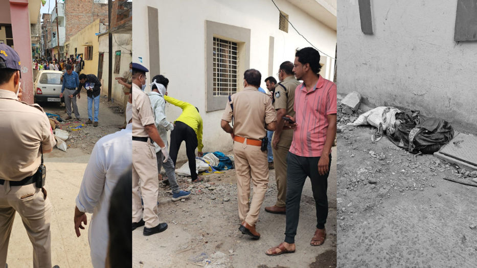 A sensation spread when a woman's body was found filled with pieces in a sack in the bank of Chandan Nagar police station area on Sunday morning.