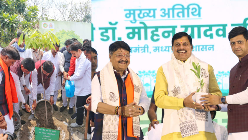 The Chief Minister extended his best wishes on the initiative of planting 51 lakh saplings being taken by Indore.