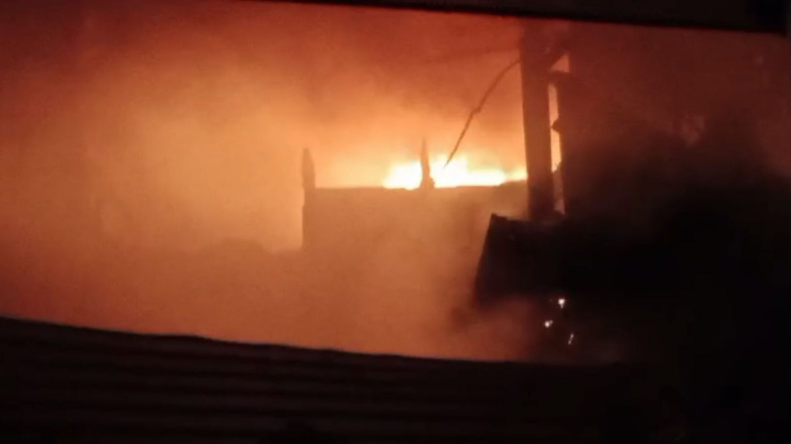 A fire broke out in a three-storey house in Kailashnagar at around 3 o'clock last night.