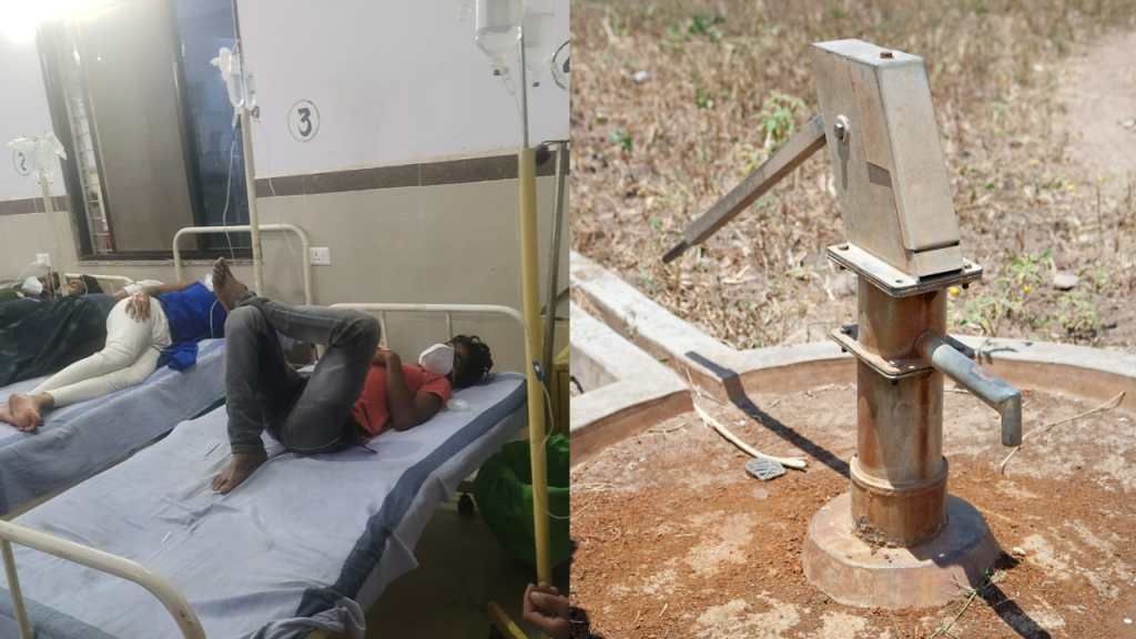 26 people fell ill after drinking contaminated water from hand pumps in Rewa.