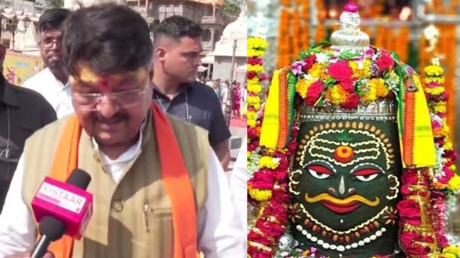 Kailash Vijayvargiya reached the shrine of Baba Mahakal in Ujjain and worshiped.