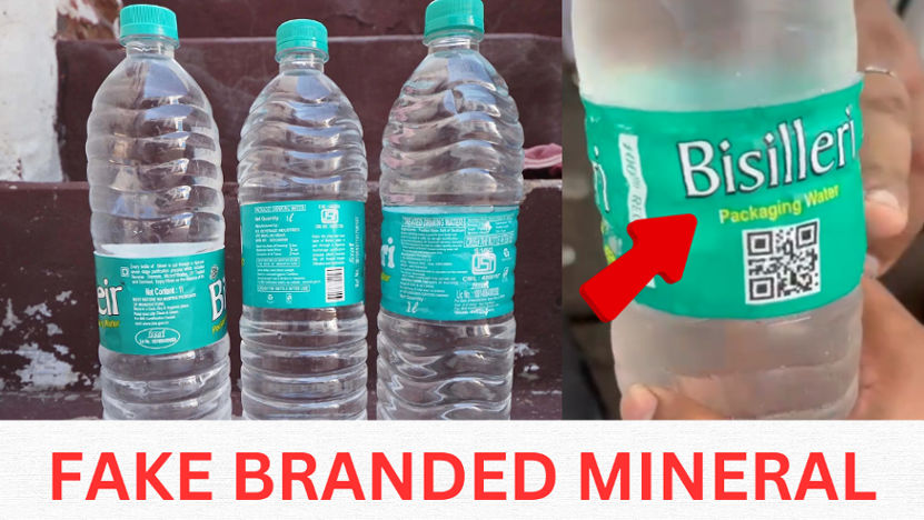 Fake branded water