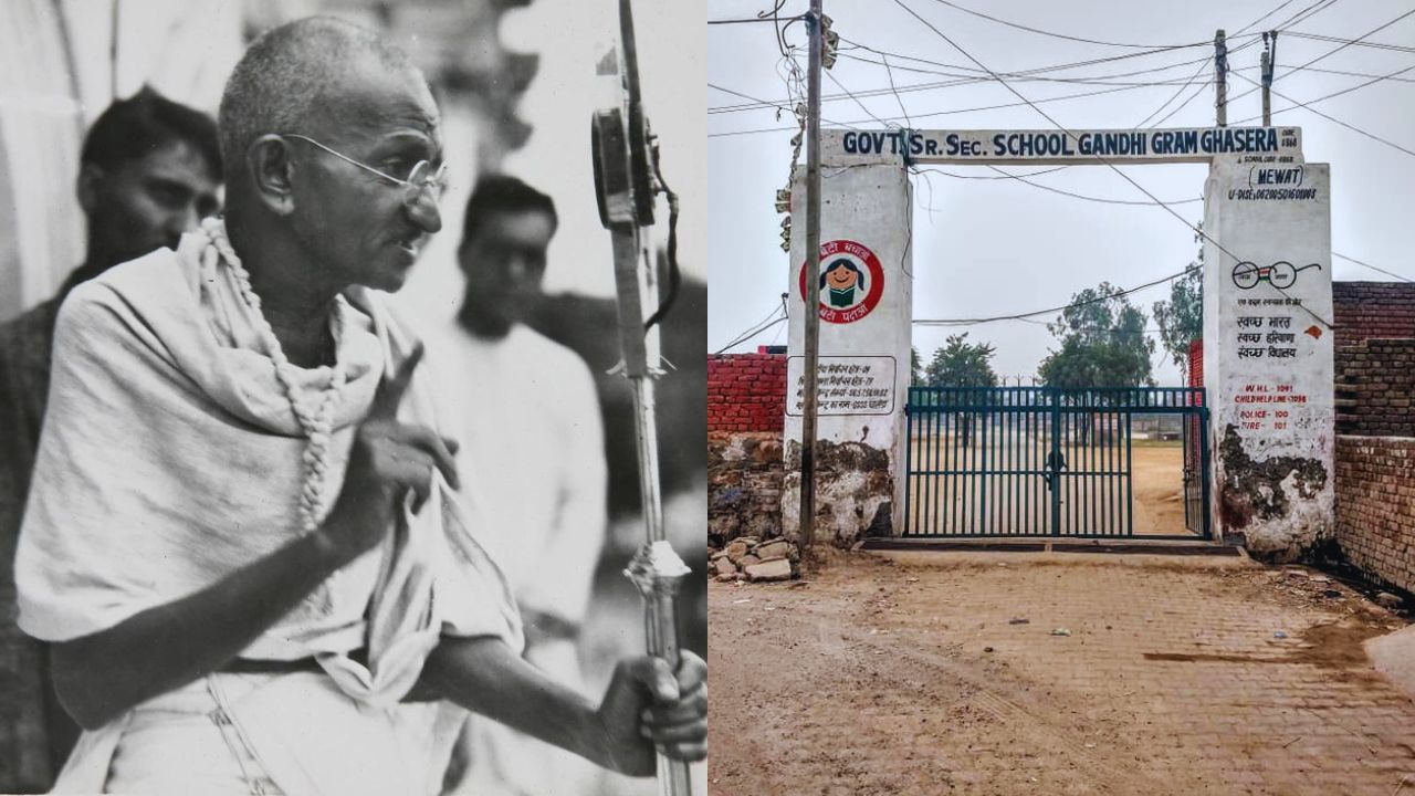 Mahatma Gandhi In Ghasera Village