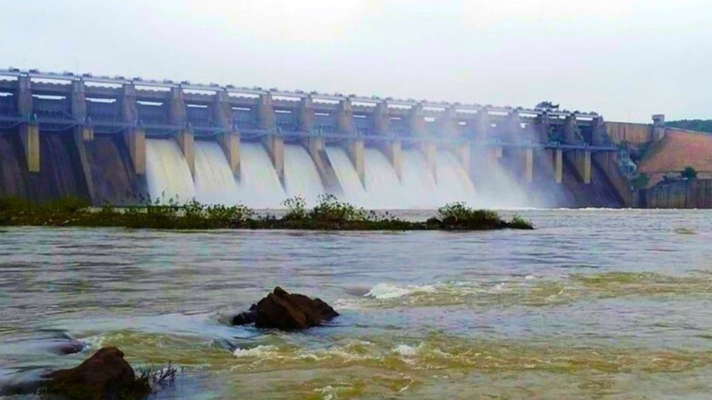 Baan Sagar Dam now only two and a half meter dam remains empty.