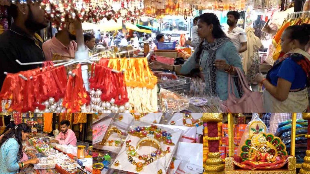 There is more excitement in the markets on Janmashtami. The market is decorated with costumes, crowns and flutes.