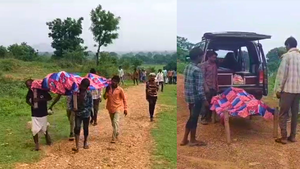 People carrying the dead body of Balbir Mawasi on a cot