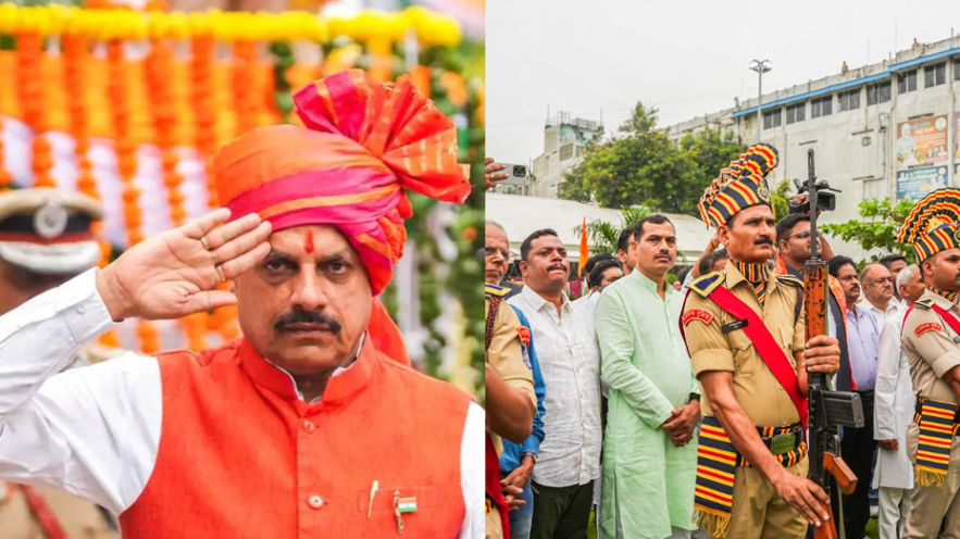 The flag was hoisted at the state BJP office on the 78th Independence Day.