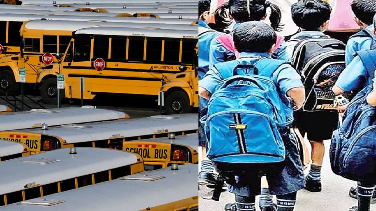 Free bus transport service is being provided to students going to schools within a radius of 5 to 20 kilometers.