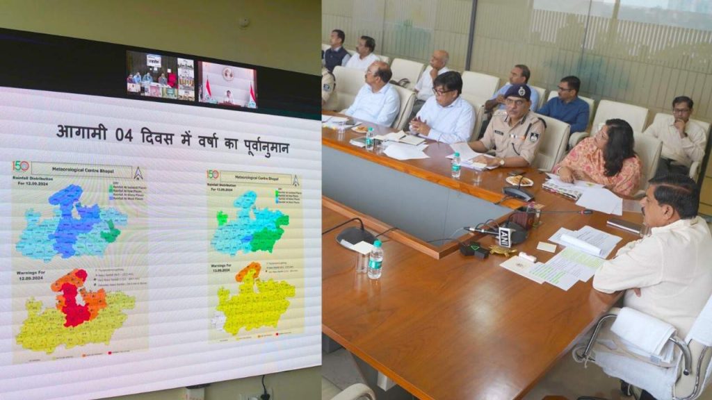 Due to heavy rains in the state, Dr. Mohan Yadav called an emergency meeting at Samatva Bhawan.