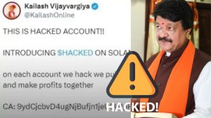 Kailash Vijayvargiya's social media account suddenly got hacked.