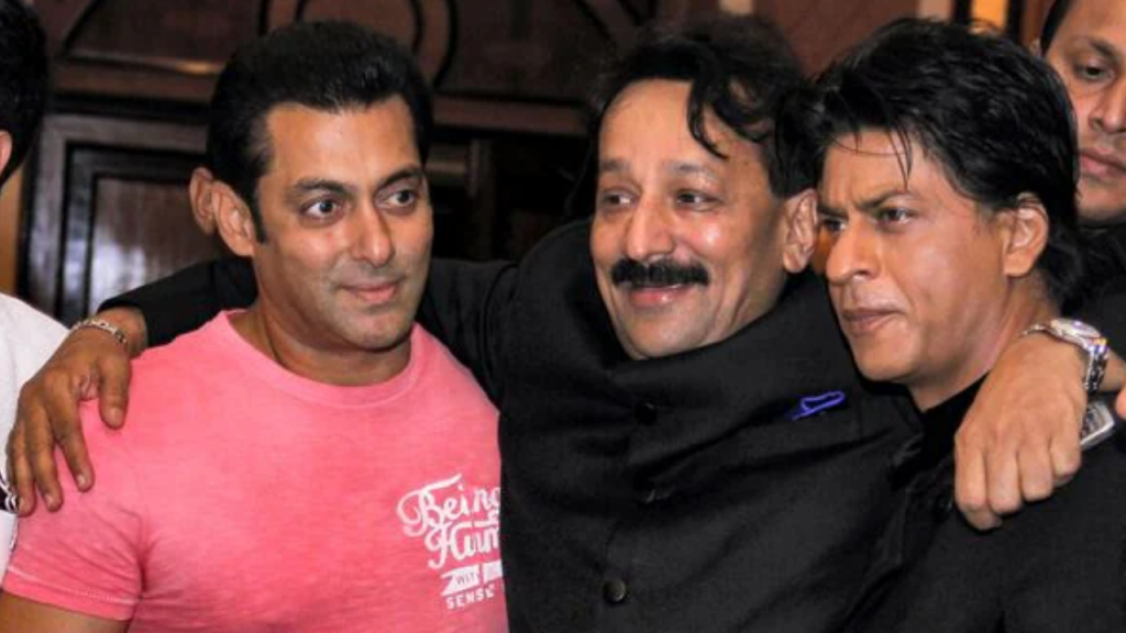 Baba Siddiqui with Salman-Shahrukh