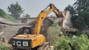 14 industries were razed to the ground by the Municipal Corporation on Friday.