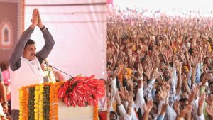 CM Mohan Yadav addressing the public meeting