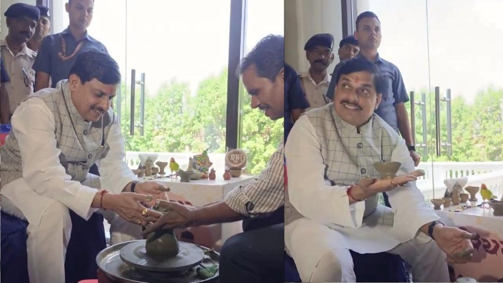 CM Dr. Mohan Yadav made earthen lamps in Bhopal