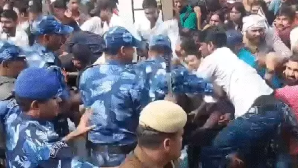 Police Lathi Charge