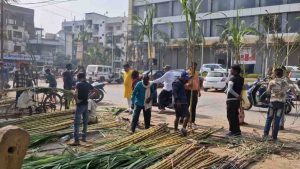 The market is full of excitement on the occasion of Devuthani Ekadashi