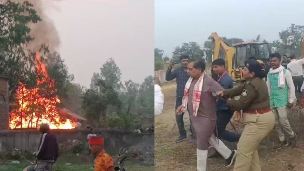 Dispute over encroachment removal in Mauganj, MLA Pradeep Patel arrested