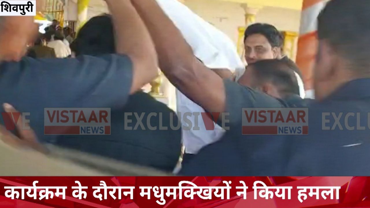 Union Minister Jyotiraditya Scindia was attacked by bees in Shivpuri