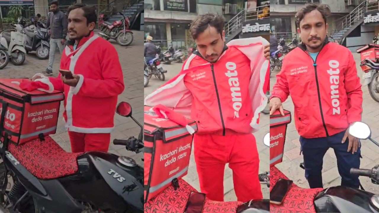 Video of delivery boy being forced to remove Santa Claus dress in Indore goes viral