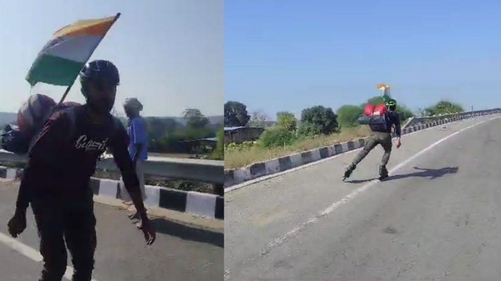 Rudra Kumar Patel of Katni will visit 12 Jyotirlingas by skating