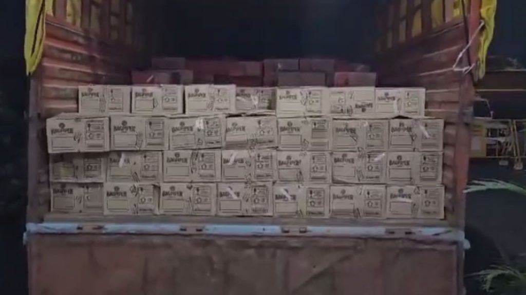 Police seized 479 boxes of illegal liquor from a truck in Pithampur, Dhar