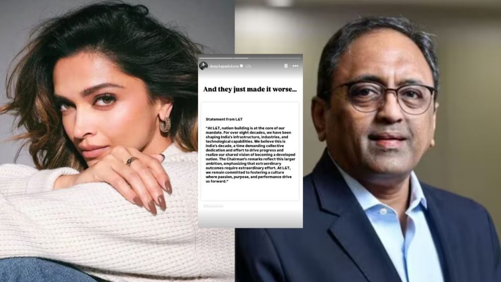 Deepika Padukone reacts on L&T Chairman S N Subrahmanyan