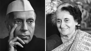 Jawaharlal Nehru and Indira Gandhi