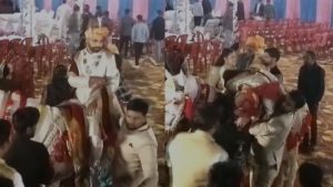 In Sheopur, the groom sitting on a mare died of a heart attack