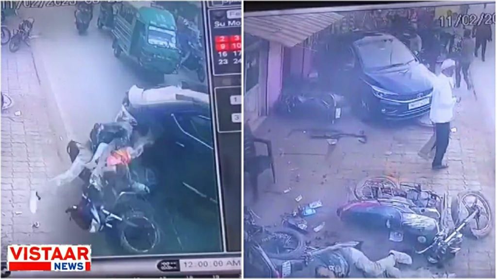 Woman causes havoc by driving car in reverse gear
