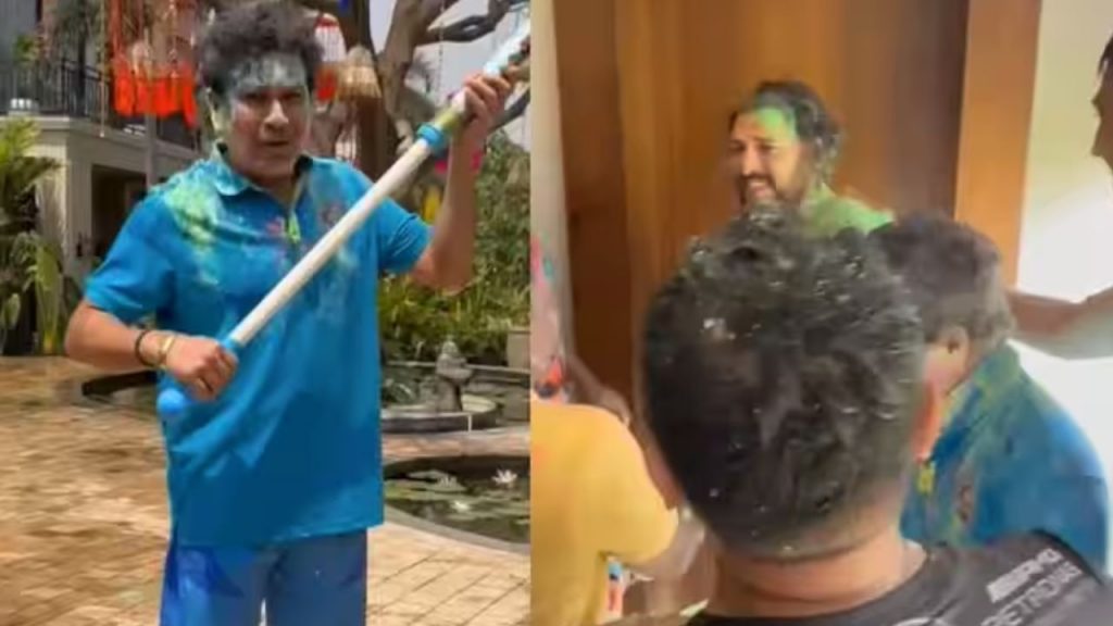 Sachin Tendulkar and Yuraj Singh Holi