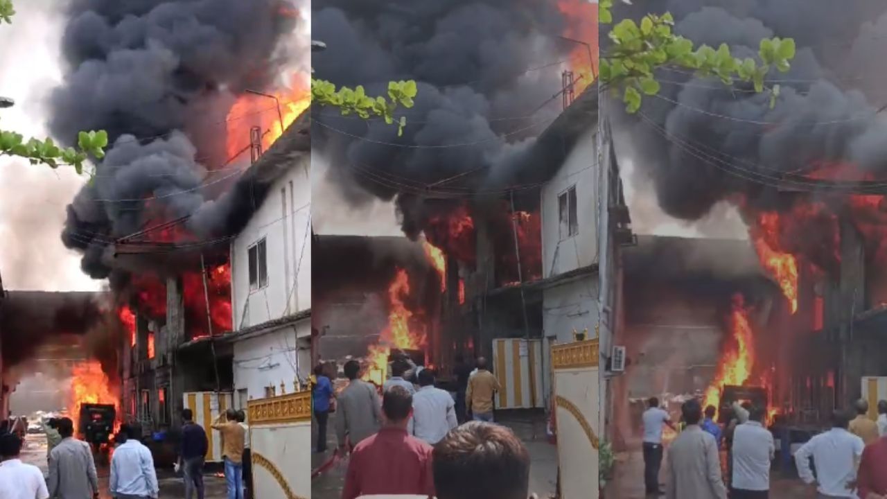 Massive fire breaks out in a chemical factory in Bhopal