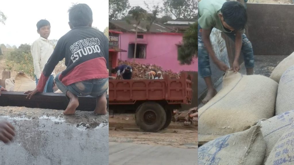 Photos of school children being made to work go viral