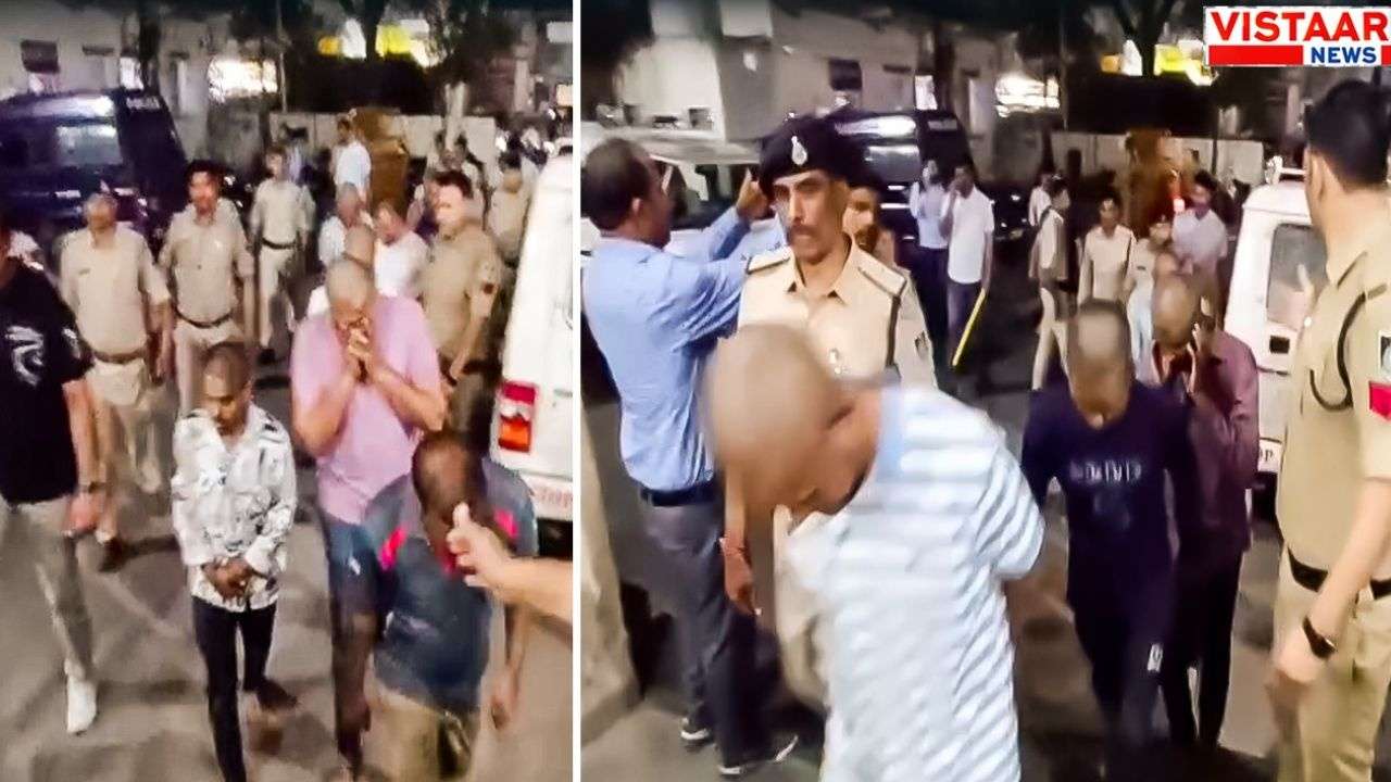 Police took out procession after disturbance in Dewas