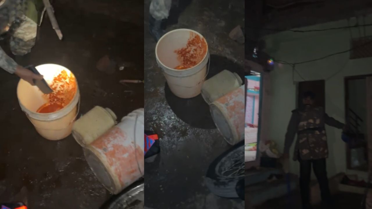 Police found chilli solution during search operation in Mhow