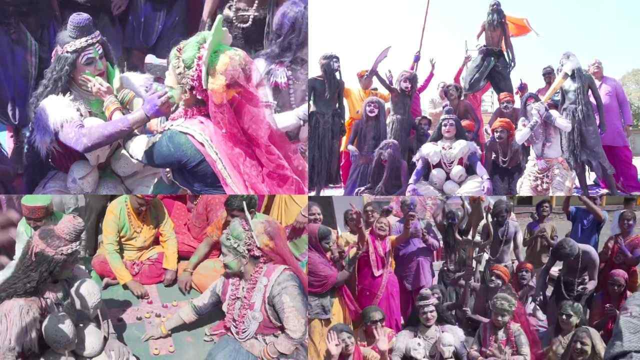 holi 2025 lord shiva played holi with bhoot pret and pishach