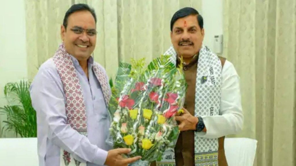 CM Dr. Mohan Yadav and Rajasthan Chief Minister Bhajanlal Sharma.