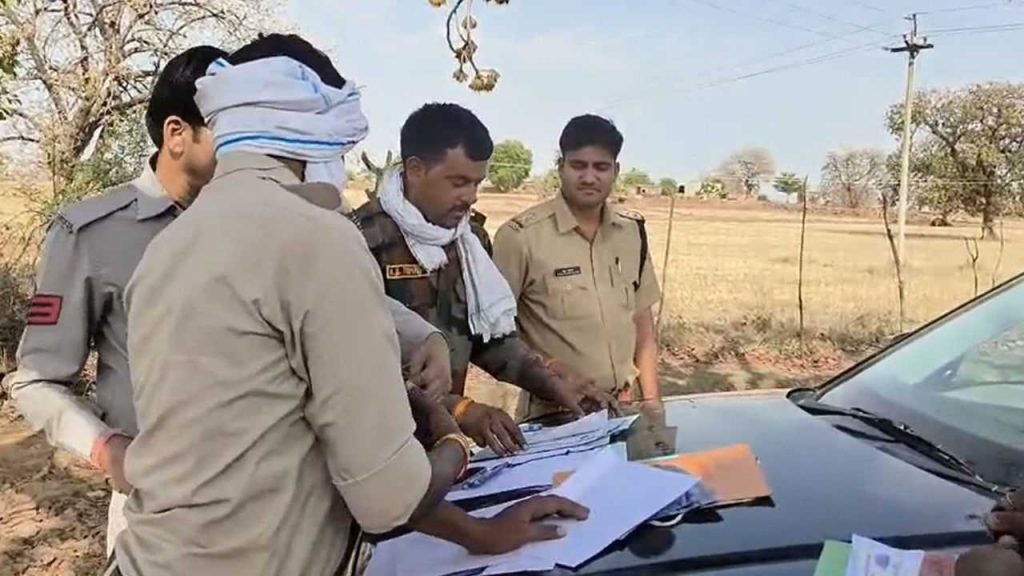 Police reached the spot after the accident.