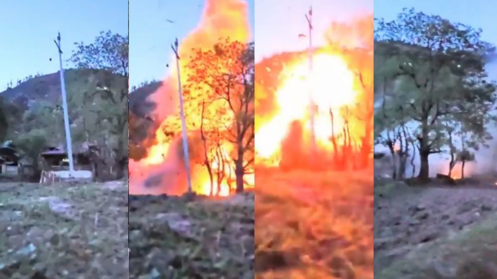 Security forces blew up the house of terrorist Ahmed Farooq in an explosion