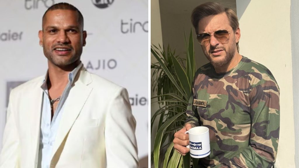 Shahid Afridi and Shikhar Dhawan