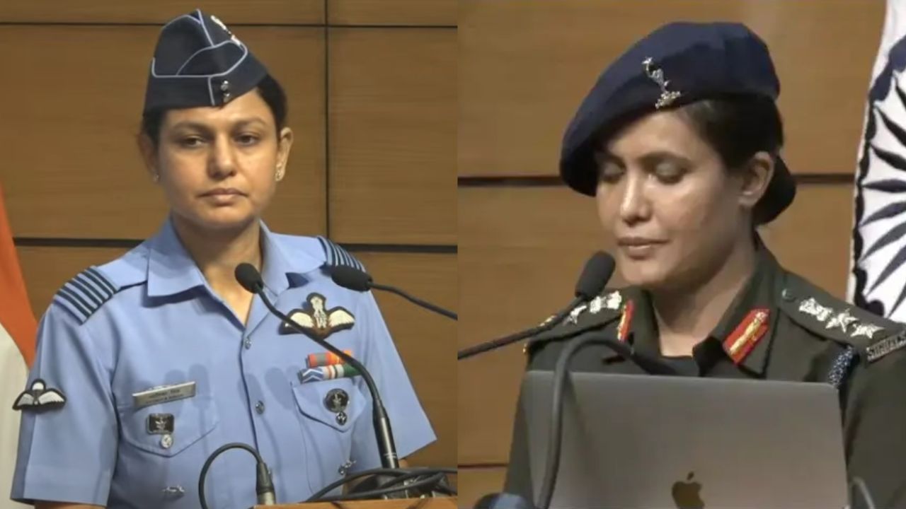 Wing Commander Vyomika Singh and Col Sofia Qureshi
