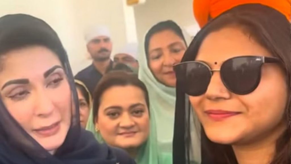 Photo of Jyoti Malhotra, arrested on charges of spying for Pakistan, with Maryam Sharif.