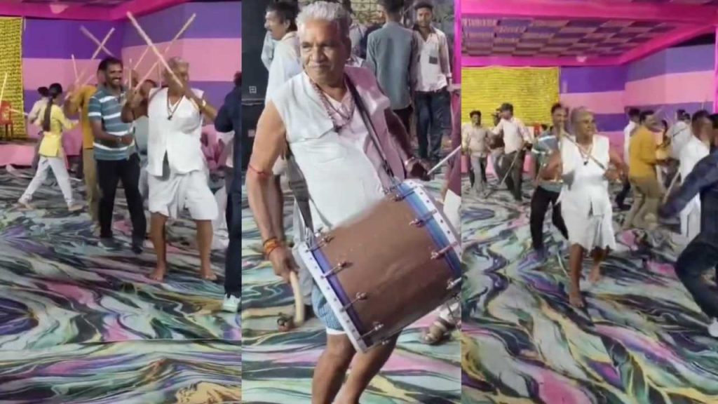 BJP MLA played drums and dandiya at his granddaughter's wedding.
