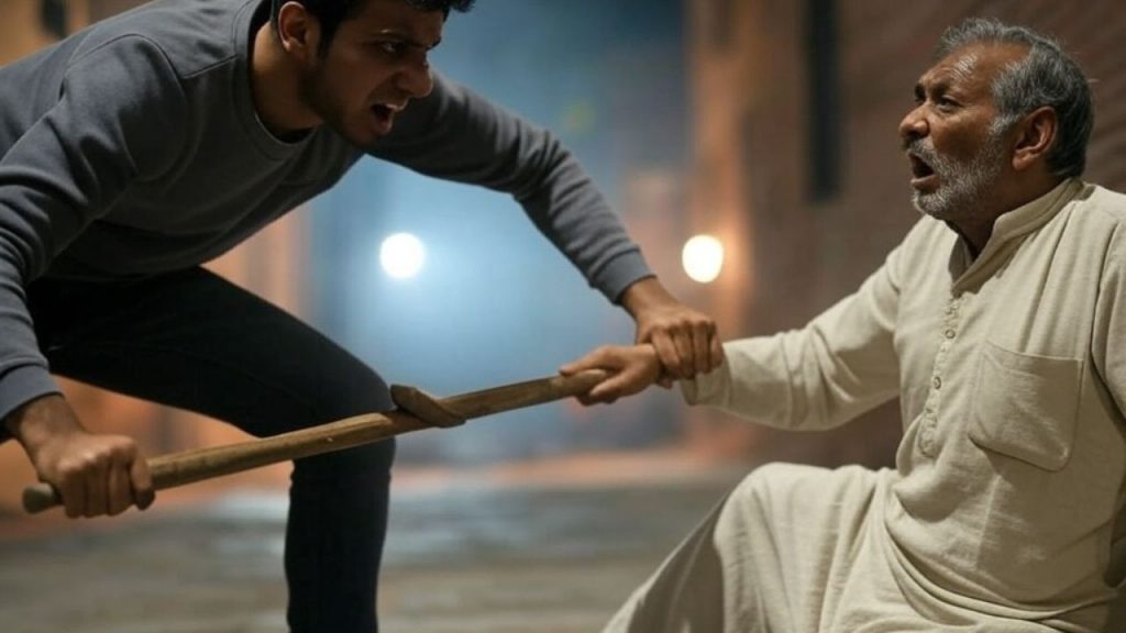 Son killed his father by beating him with an iron rod (AI Generated Image)