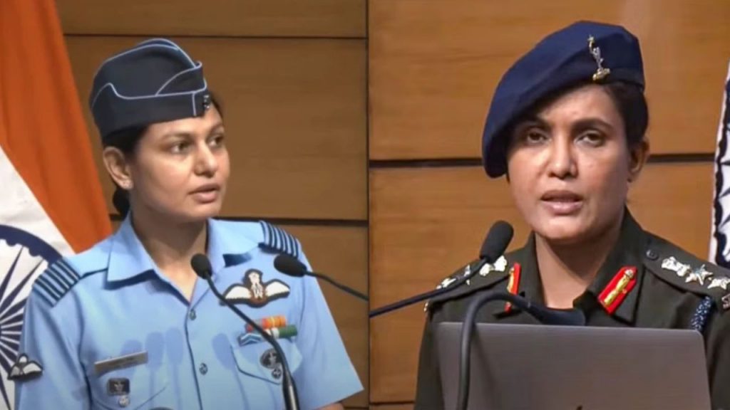 Wing Commander Vyomika Singh and Colonel Sofia Qureshi.